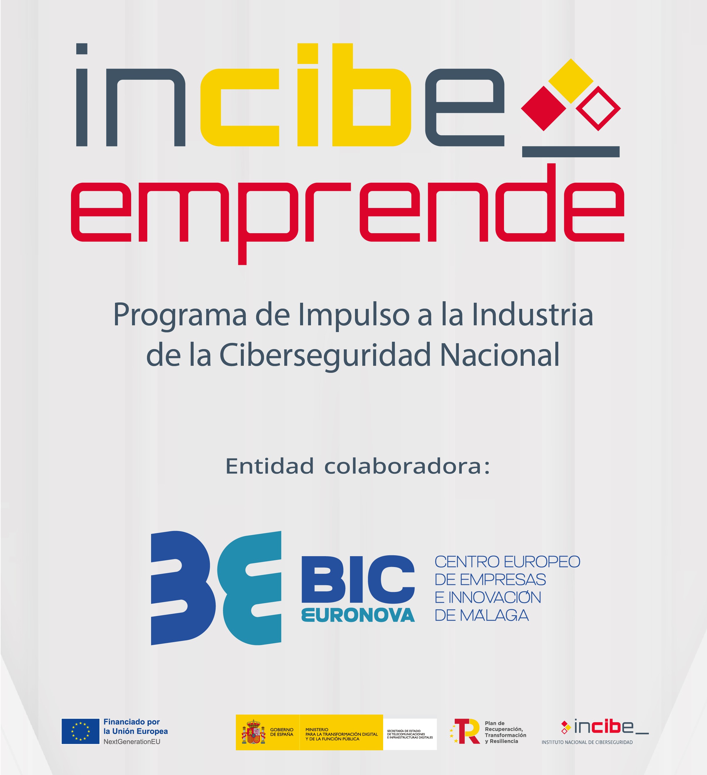 BIC Euronova busca 20 emprendedores para el programa de incubación CIBEREMPRENDE, en colaboración con el Instituto Nacional de Ciberseguridad (INCIBE).   