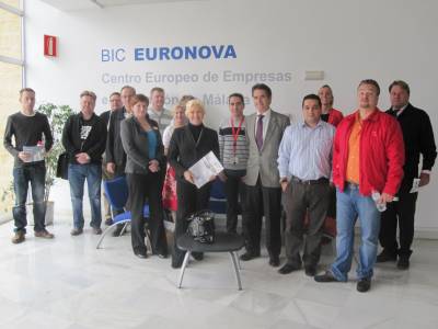 Una Asociación de empresarios finlandeses visita el CEEI de Málaga BIC Euronova