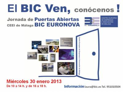 EL BIC VEN, CONÓCENOS!  JORNADA DE PUERTAS ABIERTAS EN EL CEEI DE MÁLAGA BIC EURONOVA