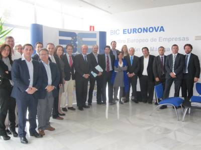 El Alcalde de Málaga asiste a un desayuno de trabajo en BIC Euronova para conocer a sus empresas innovadoras. 