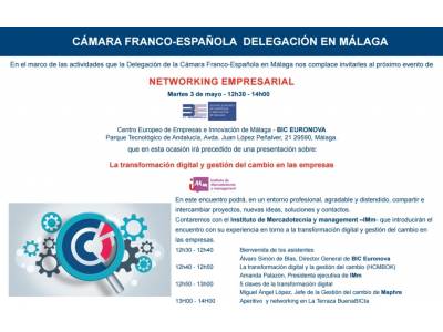 Networking empresarial  en BIC Euronova con la Cámara Franco Española - 3 de Mayo 